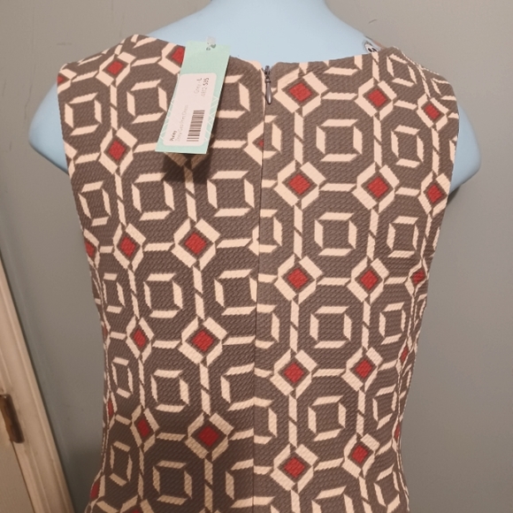 Stitch Fix Pixley Brand Dress Geometrical Design Gray Pink Cream Size Large - Picture 4 of 9